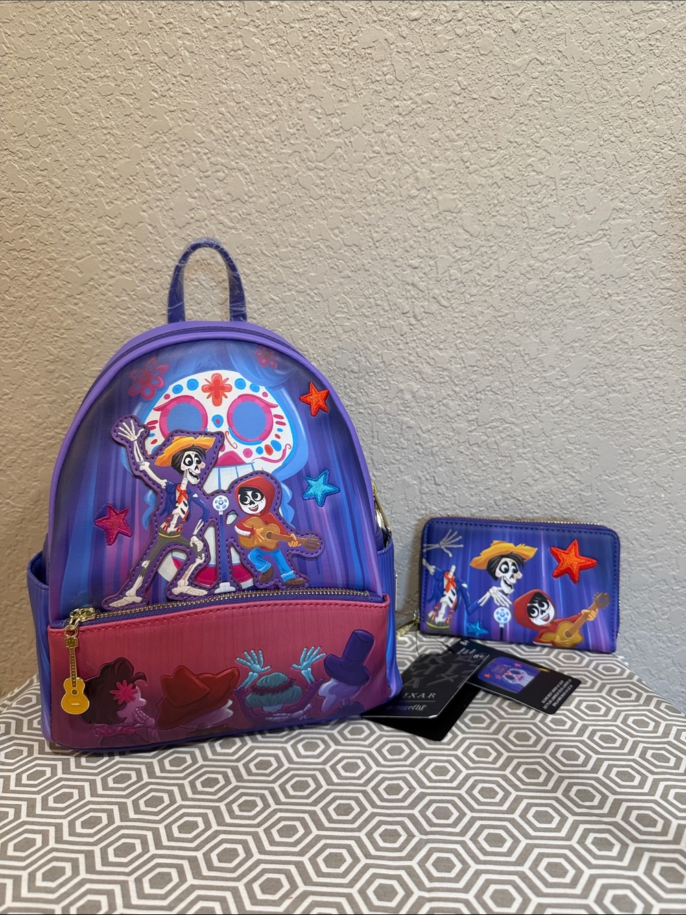 Loungefly COCO Miguel & Hector performance Backpack & Wallet Set